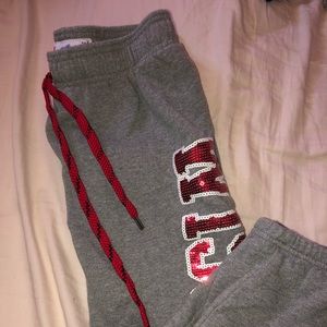 Grey Wisconsin joggers